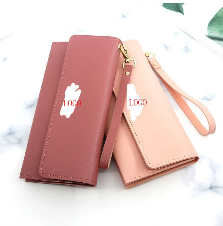 Factory Wholesale New Luxury Fashion RFID Ladies Card Holder PVC Long Women wallet