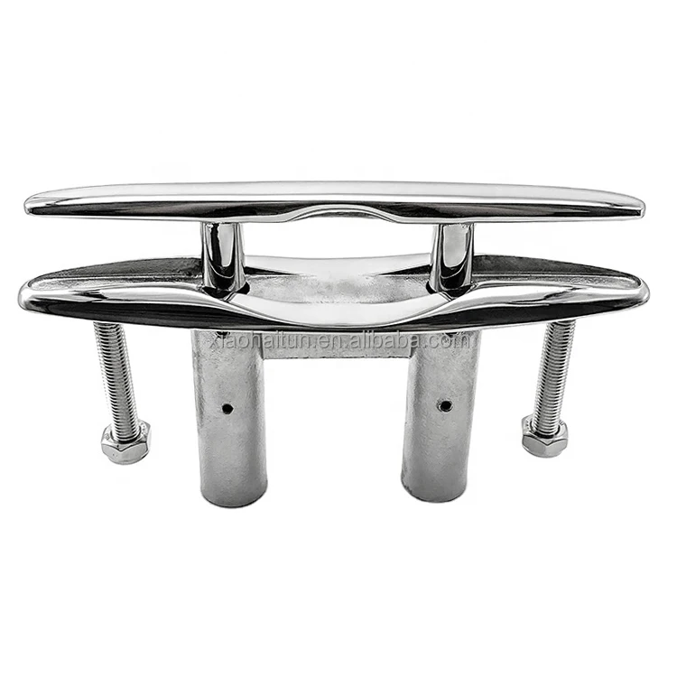 Boat Yachting Stainless Steel Marine Equipment 316 6inch Flush Pop Up Cleat Marine Mooring Bollard For Boat