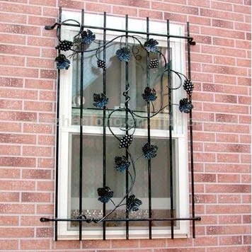 2011 new design china manufacture producer wrought iron window grill
