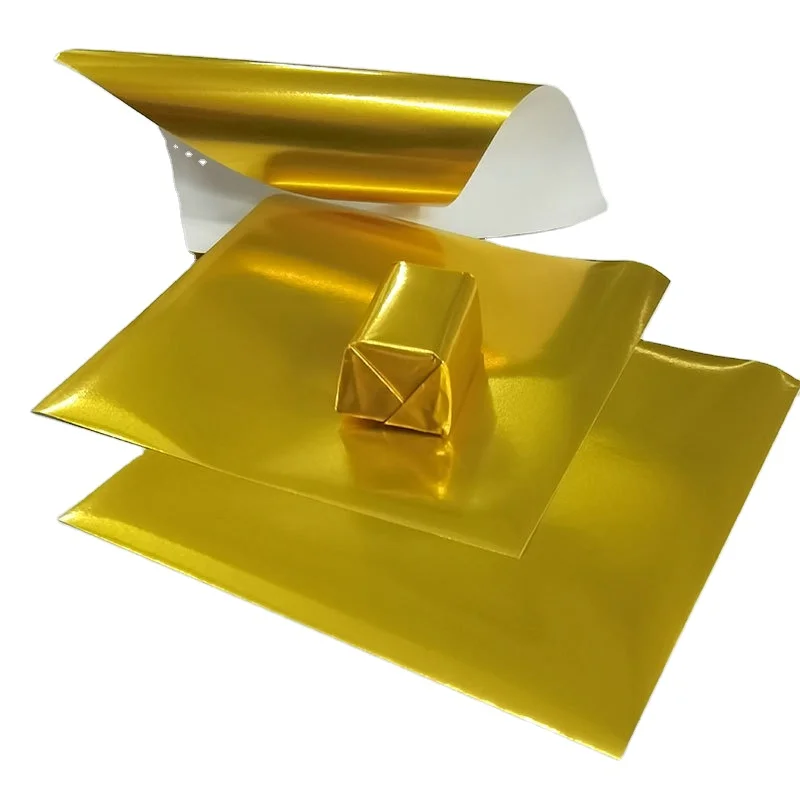 High quality 15*15cm composite chocolate wrapping paper thick aluminum foil sheets