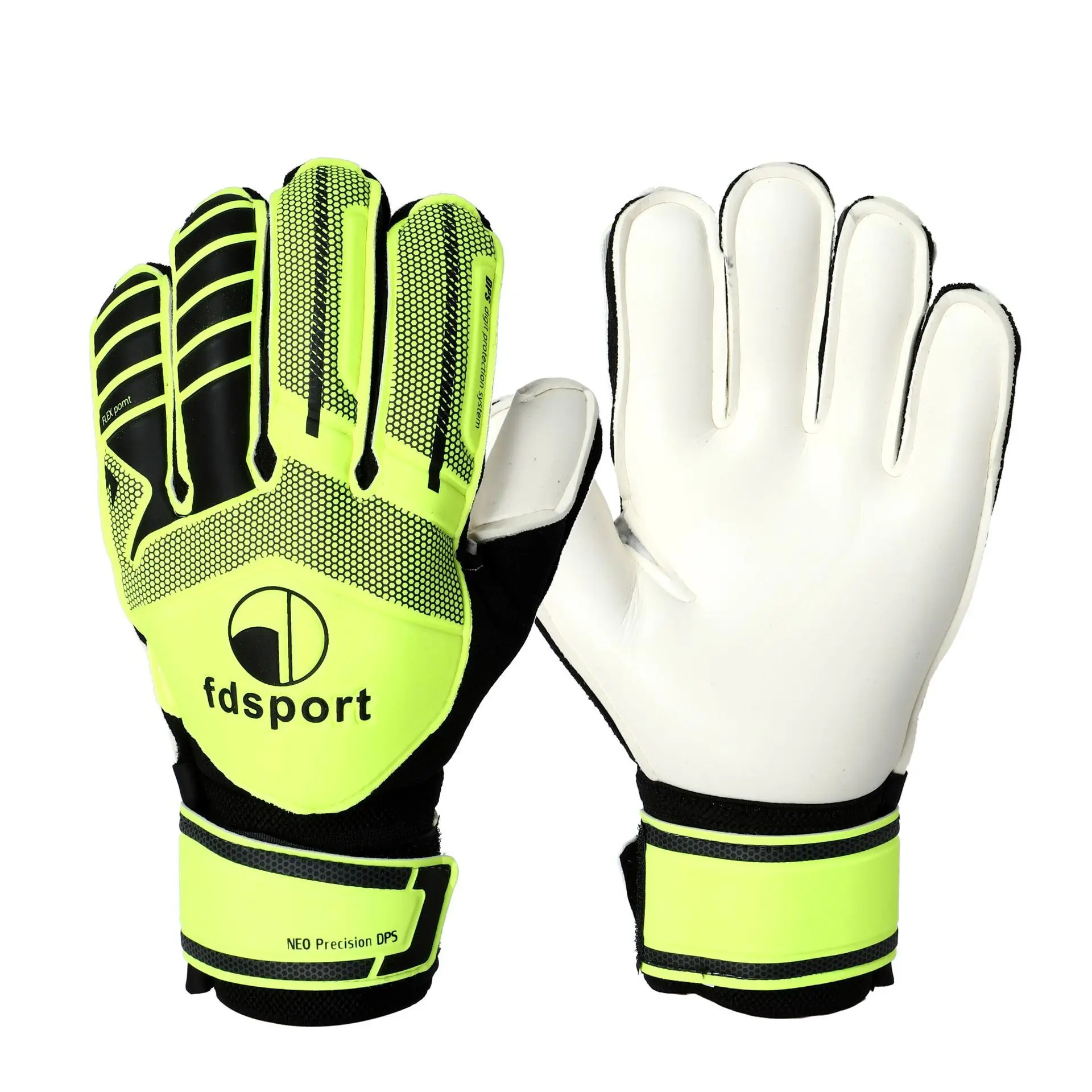 
Flour goalkeeper gloves best quality latex finger goalkeeper gloves 