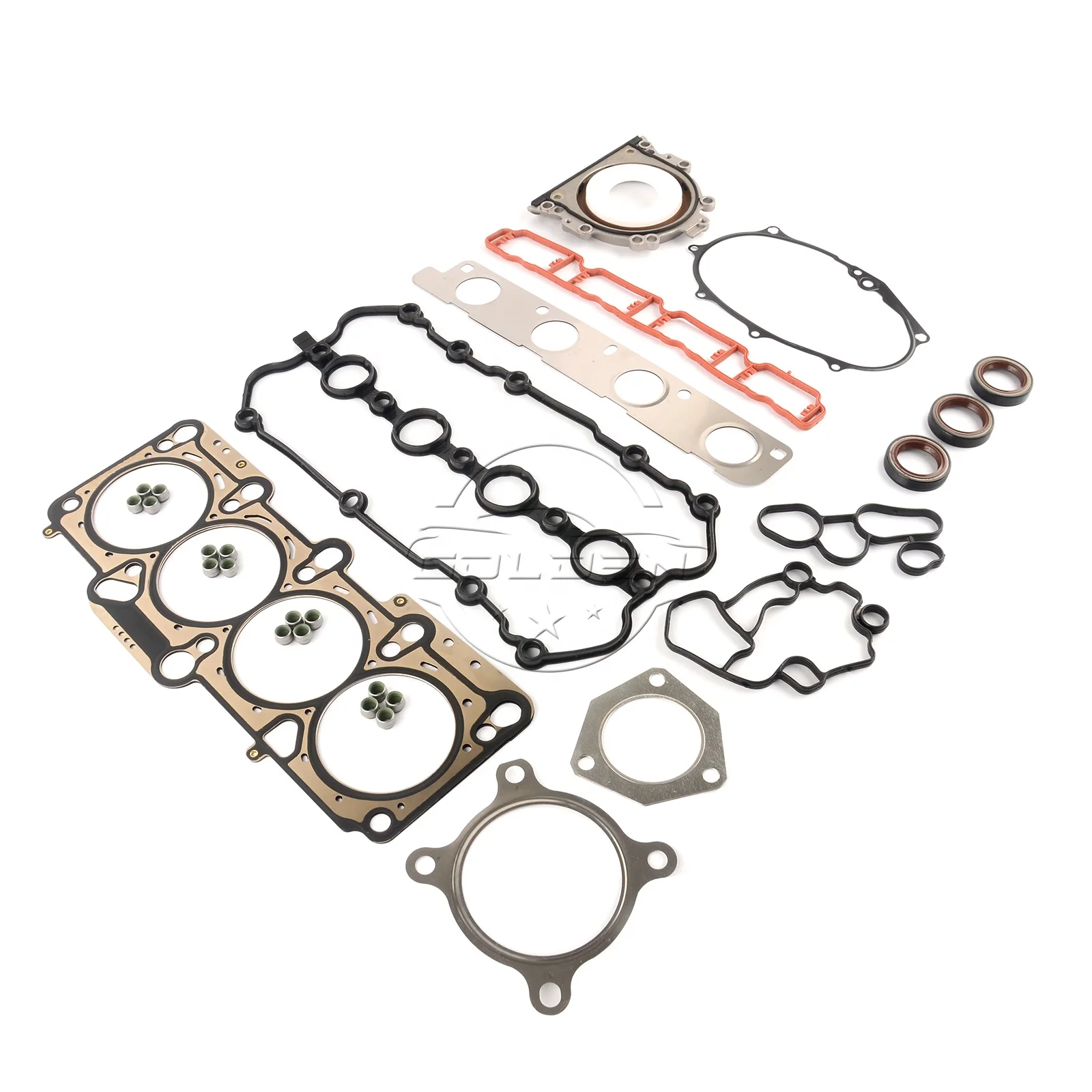 Комплект золотых масляных уплотнений для двигателя 2.0L 2,0 TFSI BPY BPG 06F103383G 06F103483D 06A103171A ATBVO037 для A3 A4 Octavia Altea