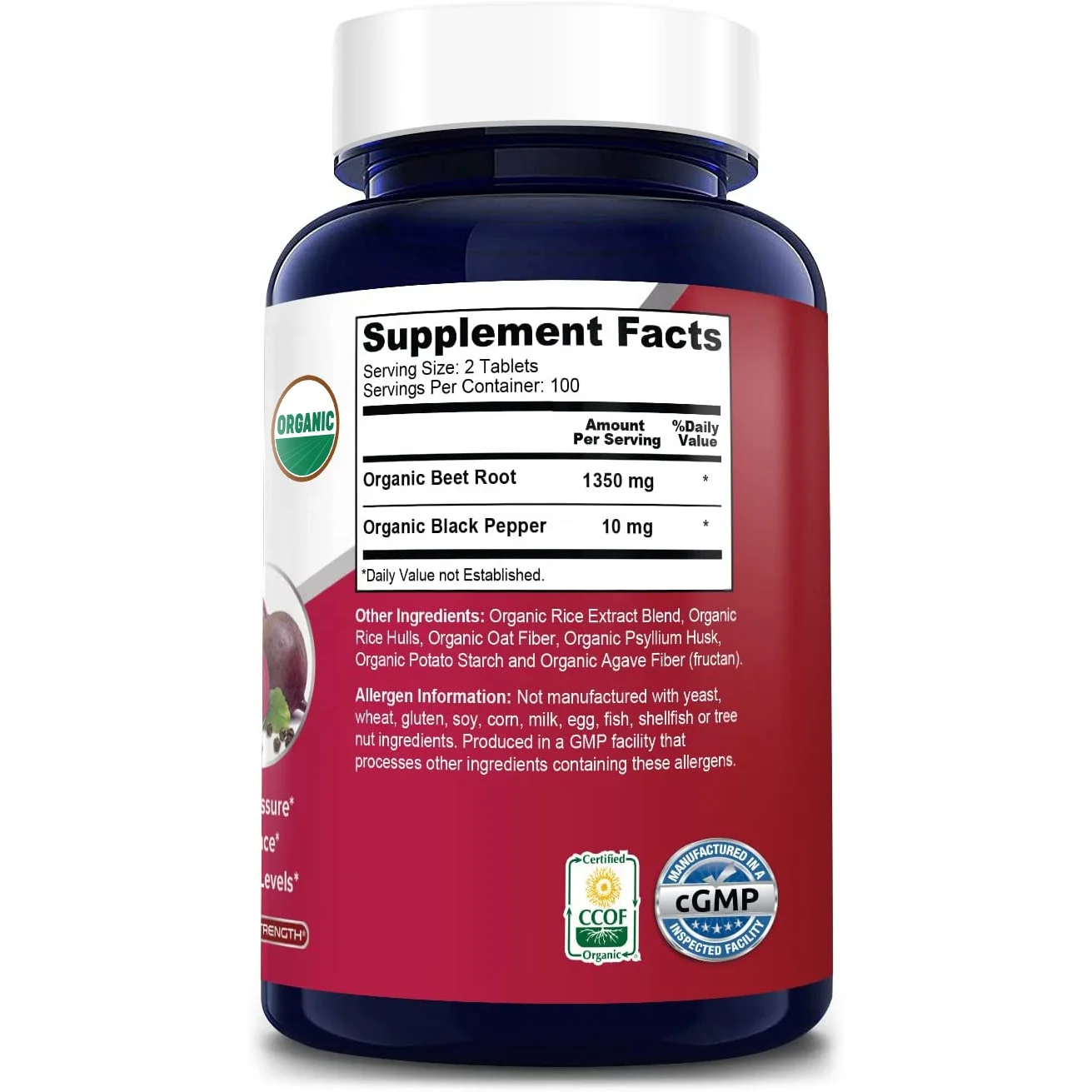 Beet Root Capsules Organic Beet Root Extract 6000 mg Beet Root Tablets With Black Pepper Anti-aging Immune Vitamin Gummies