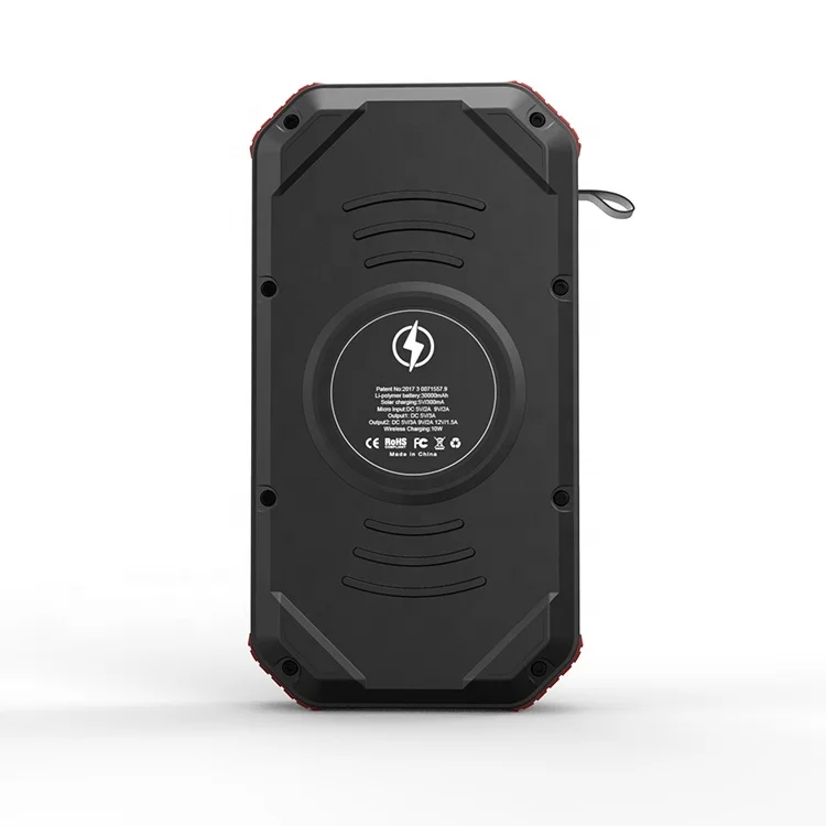 
30000mah Solar Charger Outdoor Rugged Waterproof Portable Charger Wireless Powerbank Solar Power Bank 