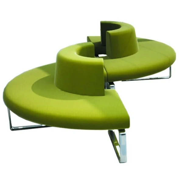 Custom luxury modern design fabric hotel lounge furniture round reception lobby waiting sofa