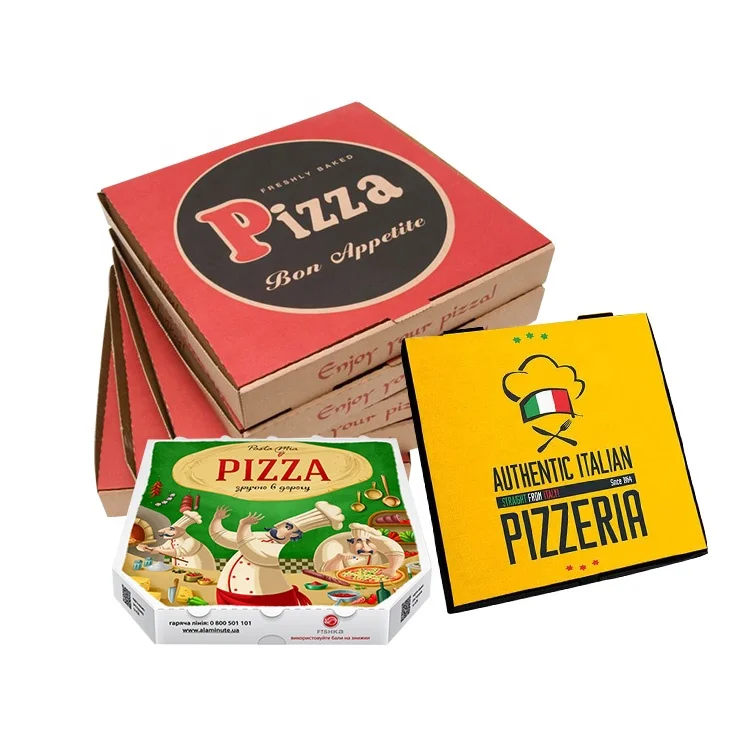 Custom Printed Carton Pizza Boxes With Logo