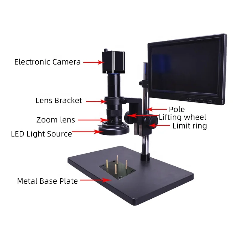  LED Adjustable Ring Lamp Microscope Digital Electronic for Mobile Phone Repairing ForClean Camera CCD CMOS