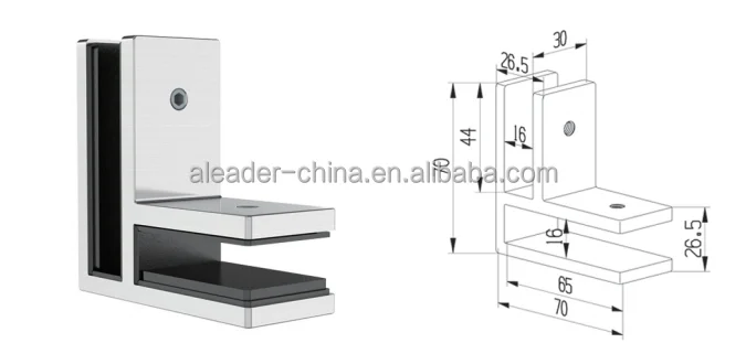 90 degree Glass to Glass Stainless Steel 316 Glass Clamp