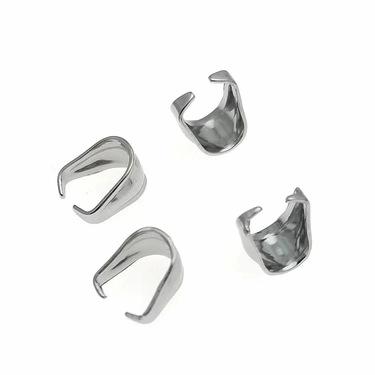100pcs/Lot Gold Platedf Stainless Steel Melon Seed Bail Clasp Necklace Connection Buckle Pendant Clip DIY Jewelry Accessories