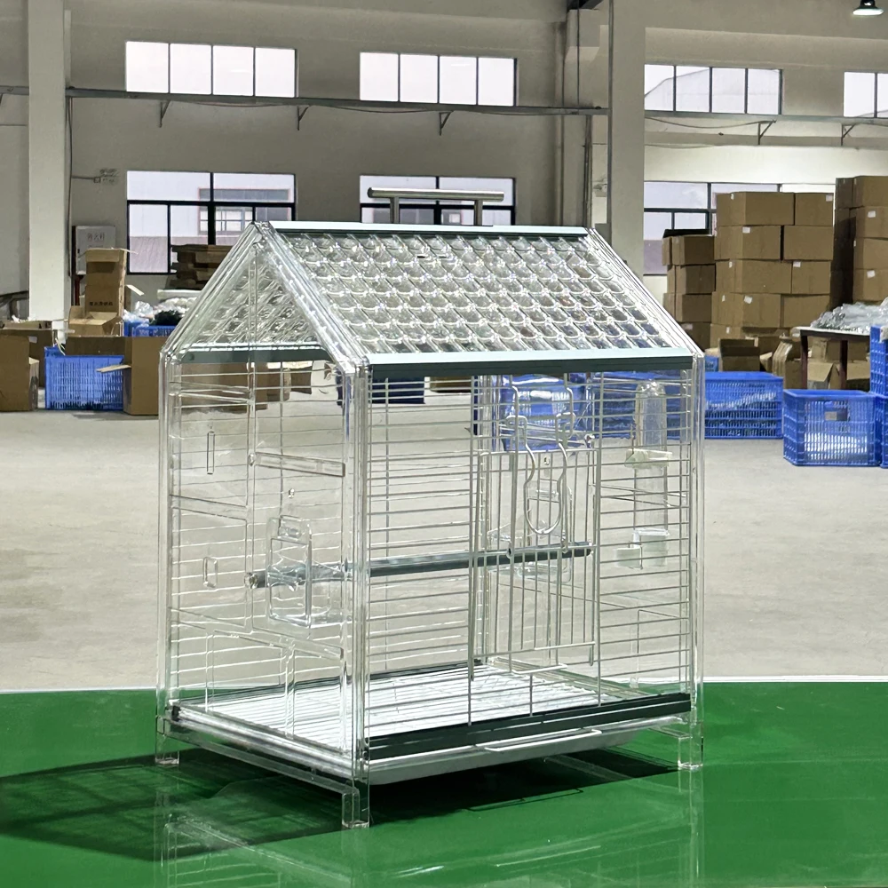 Wholesale High Quality  China Parrot Breeding Cage Outdoor Mesh House With Accessories Sets Metal Large Bird Cage  For Sale