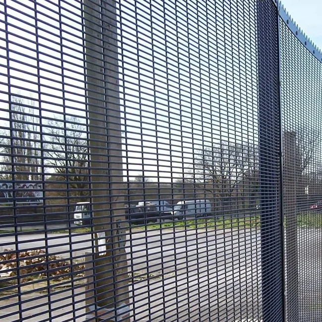 Clear view 358 anti climb fence high security dense mesh fence panels security fence for airport railway prison
