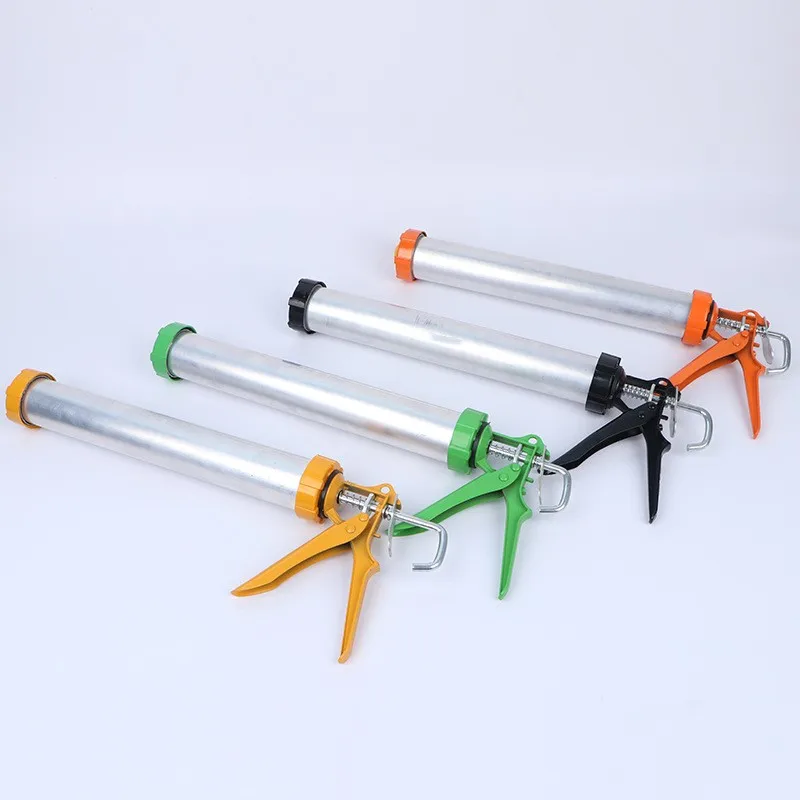 New Designed Hardware Tools Aluminum Barrel Professional Silicone Glue Gun Sausage Pack Caulking Gun