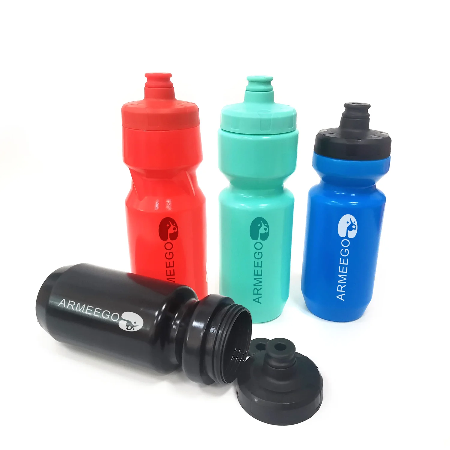 ARMEEGO Bpa free PP lid Running Cycling Bike Soccer Football Squeeze Leakproof supplements Water Bottle