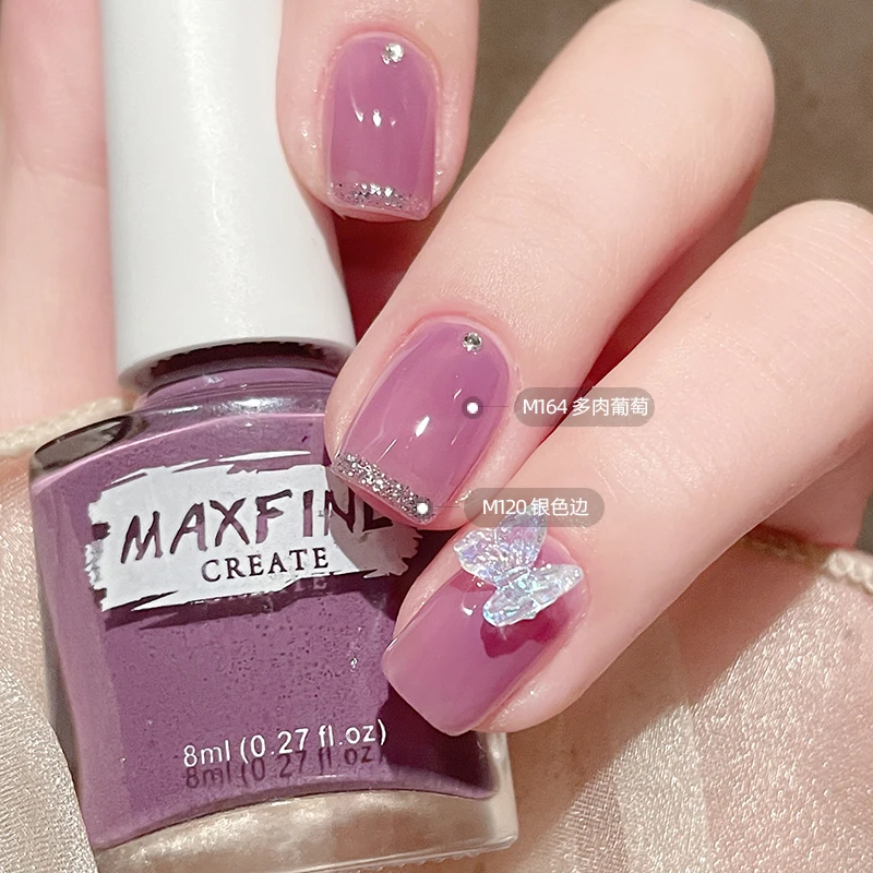 167 Colors 8ml Peel Off Air Dry Nail Polish Semi-permanent Glitter Normal Halal Nail Polish Lacquer Varnish