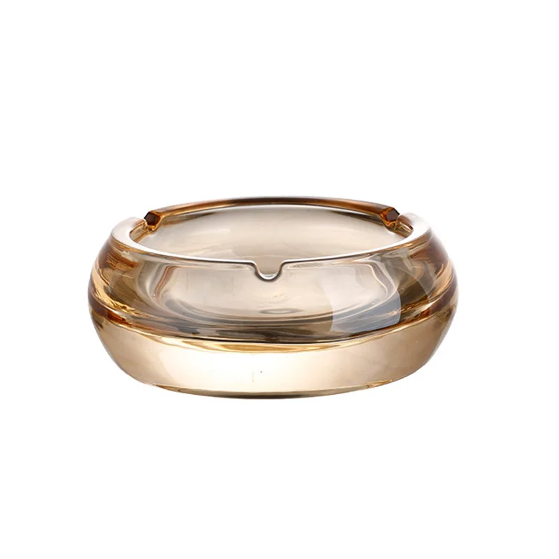 China wholesale hotel round clear glass ashtray for smoking