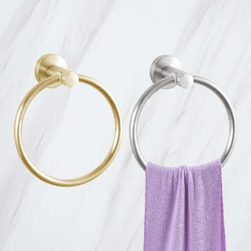 Stainless Steel Color Bathroom Hardware Accessories Hotel Towel Ring Economic Bathroom Round Towel Ring