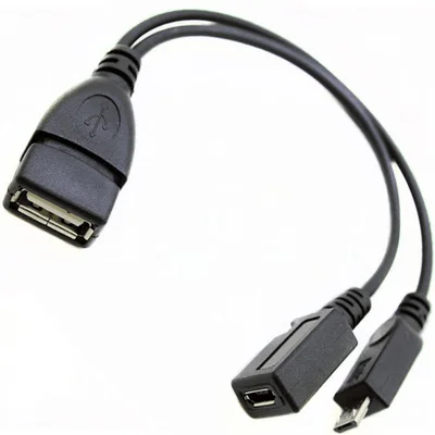 Микро USB хост OTG кабель с питанием для Android устройств телефонов Samsung / HTC Nexus