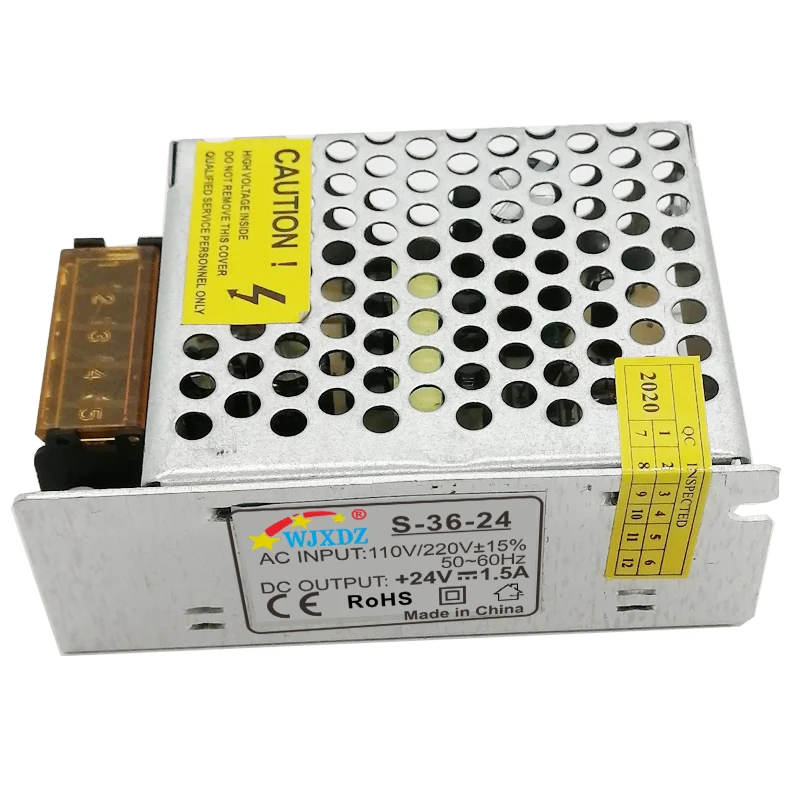 Шэньчжэнь SMPS драйвер освещения OEM ODM 110-240V 24V 1.5A 36W DC источник питания для светодиодного модуля