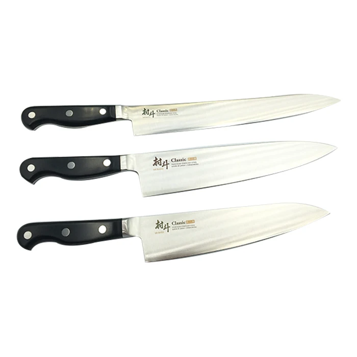 Box wooden handle stainless steel chef set kitchen knife Japan