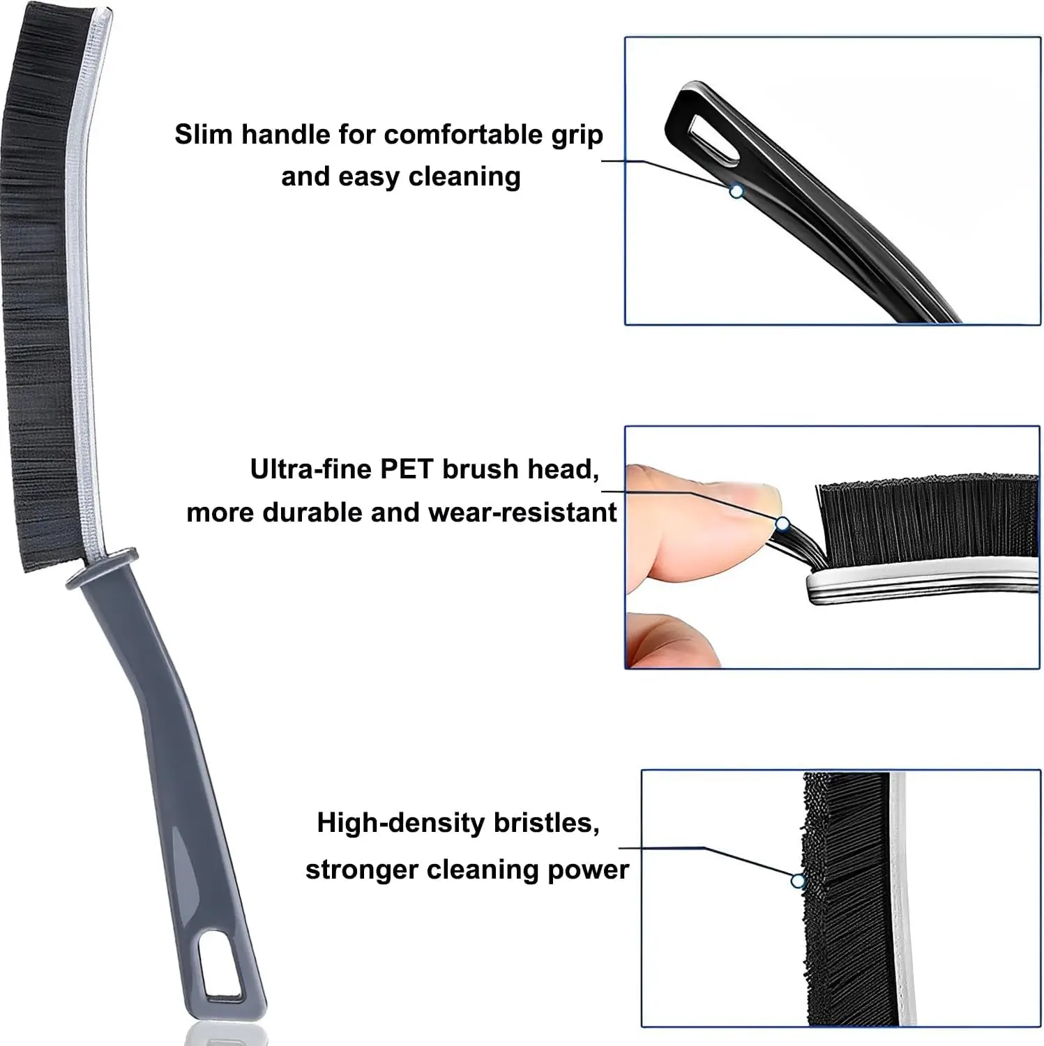 Nylon Bristle Grout Brush Cleaner Home Cleaning Supplies Scrub Brush Deep Tile Joint Scrubber Cleaning Brush