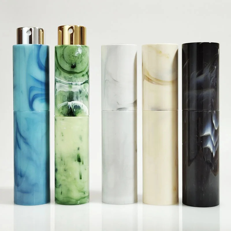 8ml 20ml Empty Twist Up Matte Black Portable 10 ml Small Plastic Perfume Atomizer with Pump