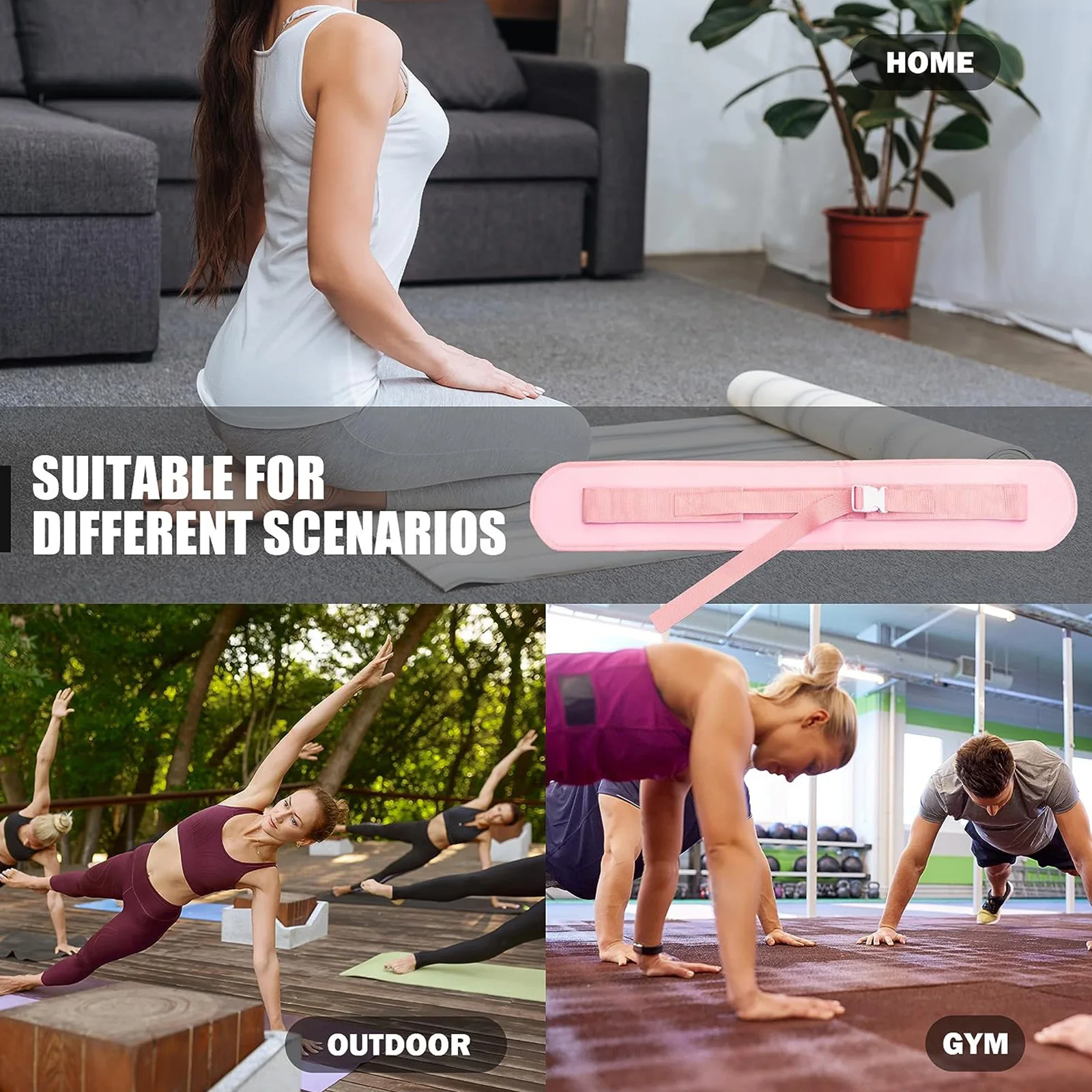 Fitness Widen Adjustable Non-slip Padded Waist Hip Thrust Pads Resistance Band Hip Thrust Belt for Dumbbells