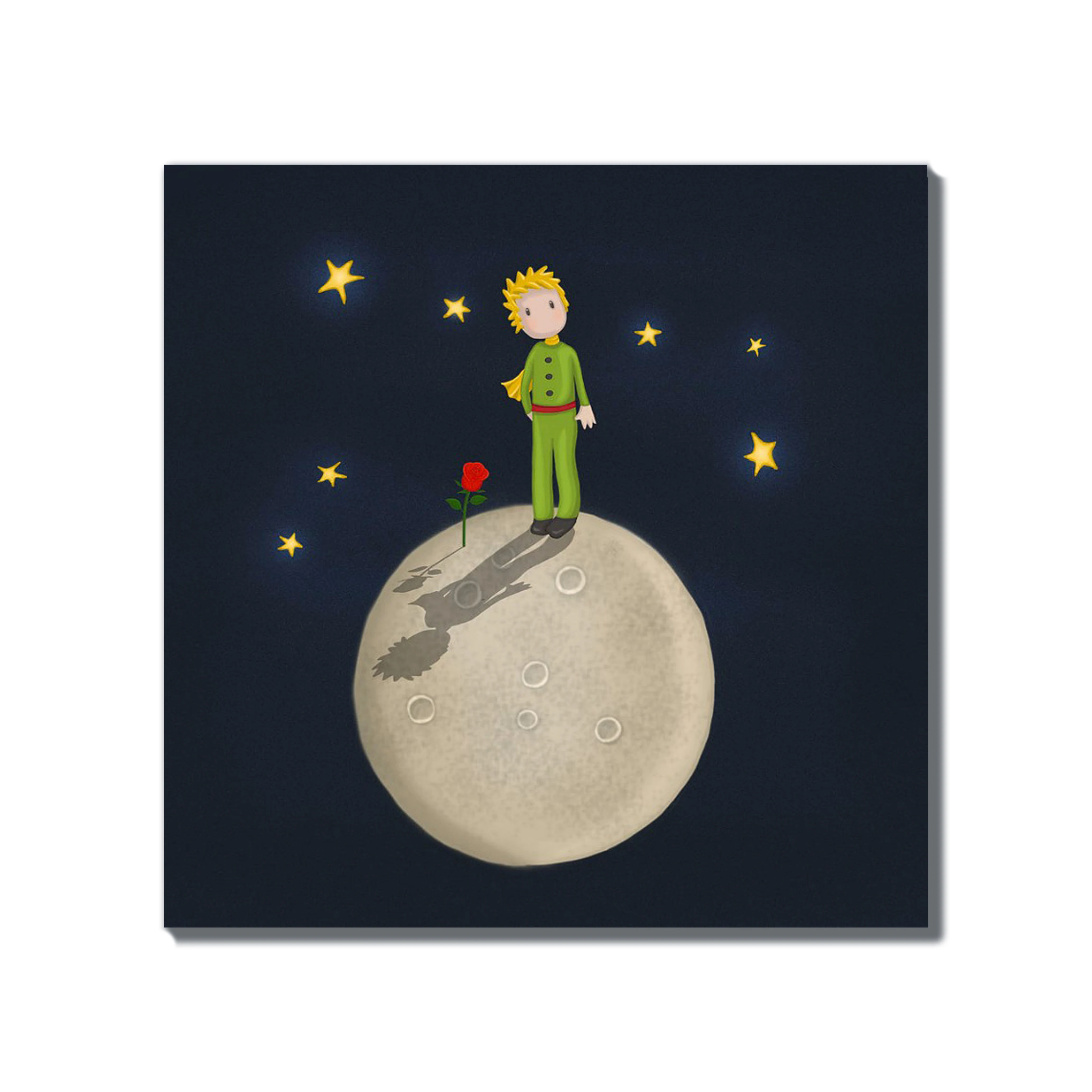 Hand Painted Le Petit Prince Anime Prints Oil Painting On Canvas For Living Room Wall Decor