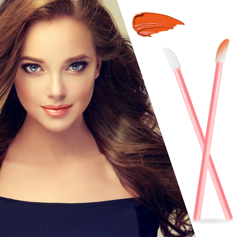 Wholesale Individual Disposable Lip Brush, Custom Packaging Lip Brush Applicator, Custom Packaging Lip Liner Brush