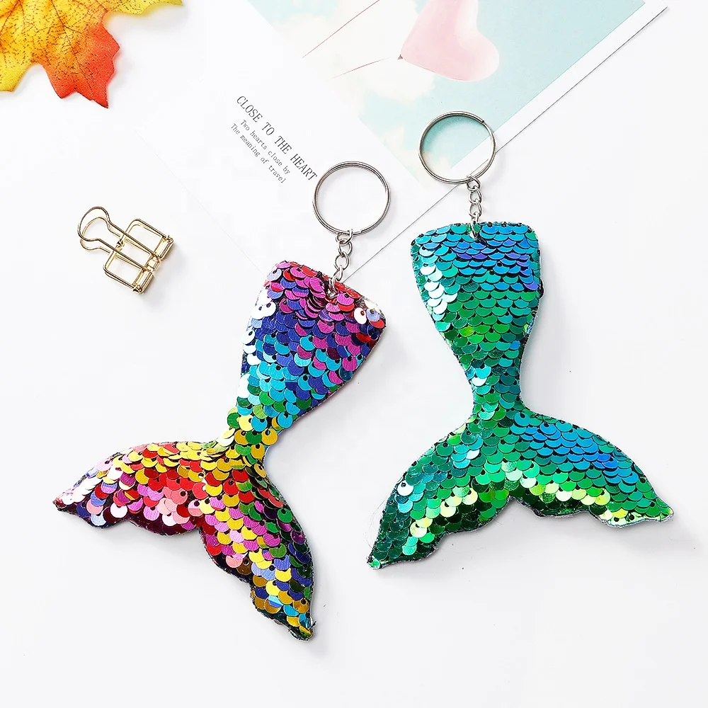 Креативные подарки на день рождения SJ0560, Женский кошелек с подвесками, красочные блестящие тканевые брелки с блестками и хвостом русалки, оптовая продажа