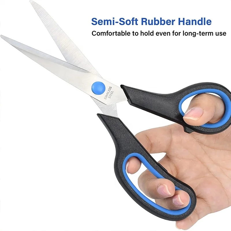 8 Inch  Shearing Comfort Grip Handles Multipurpose Scissors Premium Stainless Steel Blades  Craft Scissors