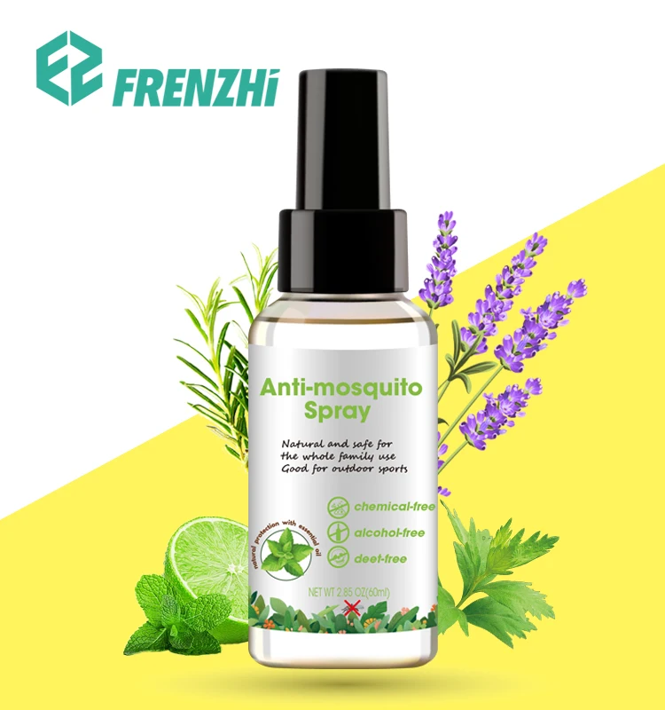 
Icaridin Natural essential oil insect repellent anti mosquito spray for Kids 60ml FZ04 