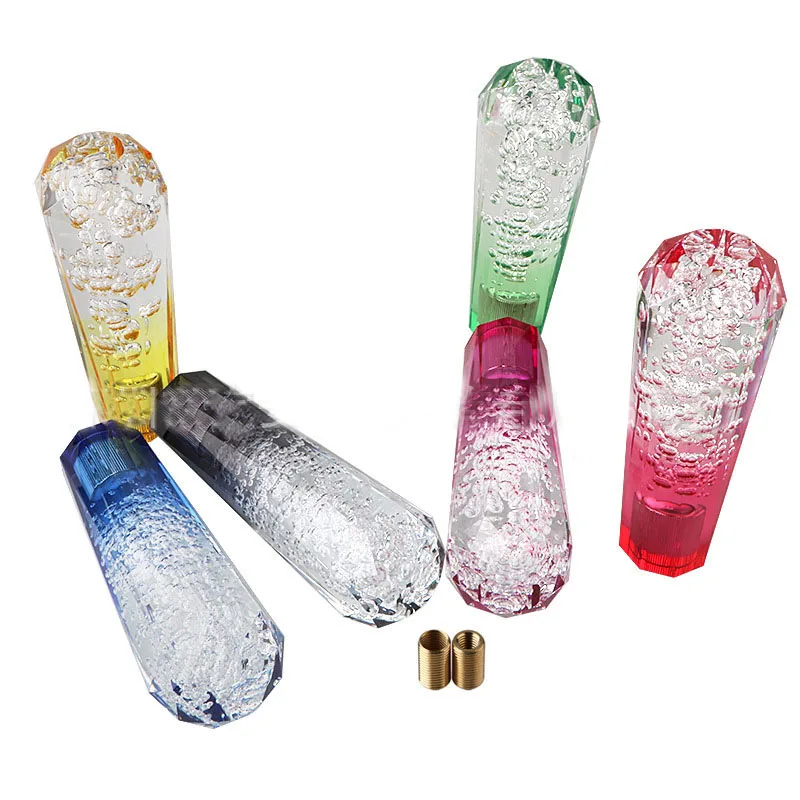Universal Crystal Octangle AT/MT Car Shift Knob Automobile Gear Stick Shifter Lever Head