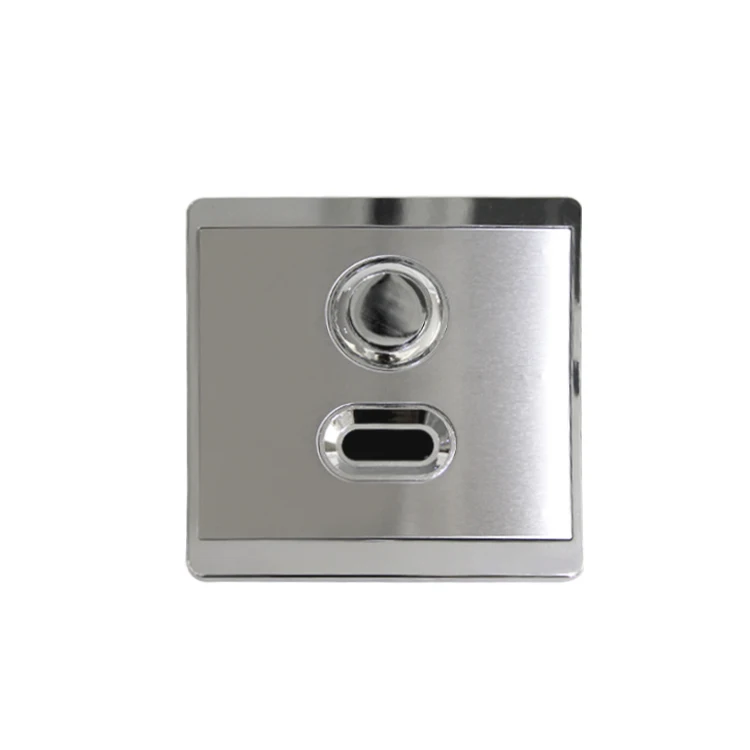 Laser logo printing production concealed  toilet urinal sensor flush panel valve with button AC+DC