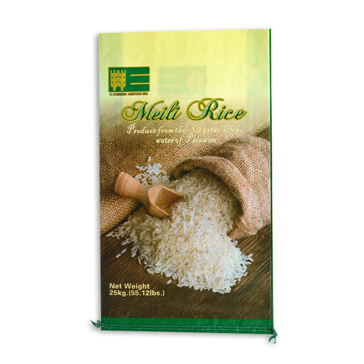 25kg Plastic rice bag pp woven fabric packing bag 10kg design