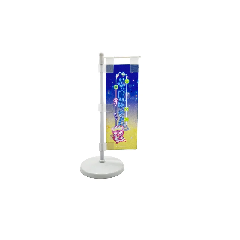 2024 JDM Small Size 10x30cm Mini Nobori Flag Stand Hot Selling RC Car Track Display Figure Case Campaign Table Flag Stand