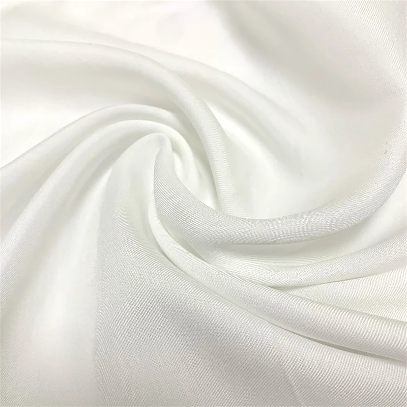 Undyed White Silk Mix Fabric 18mm 10% Silk 90% Viscose Mix Twill Fabric