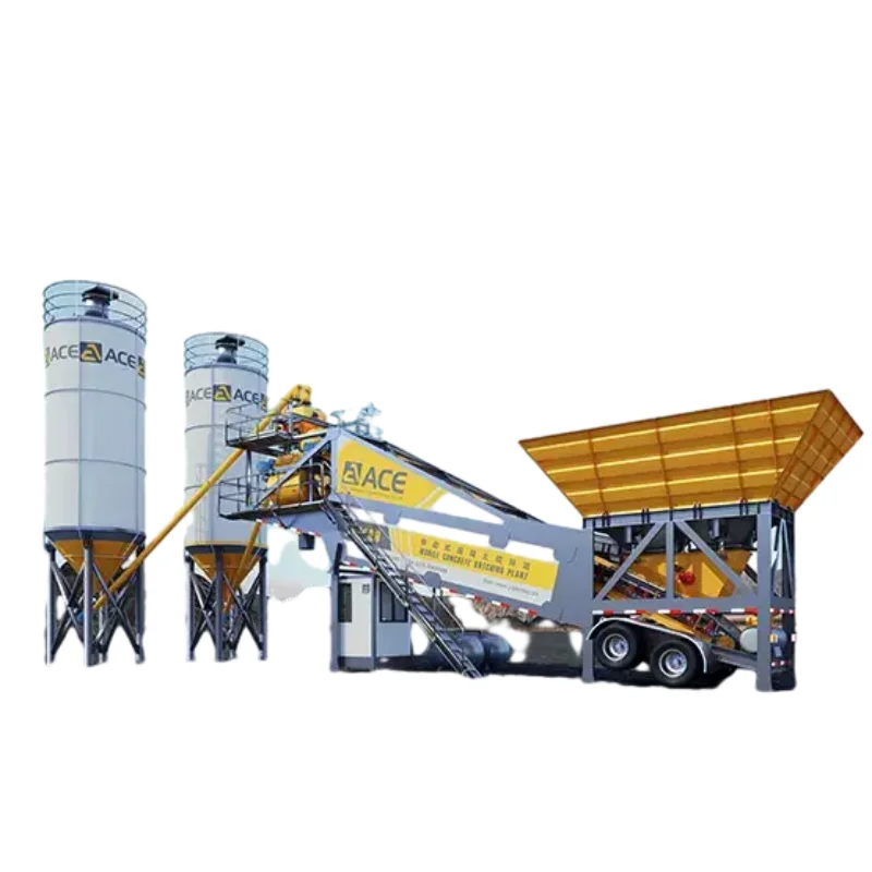 YHZS used mobile concrete batching plants 25 m³/h ~ 120 m³/h mobile mix concrete batching plant portable price for sale
