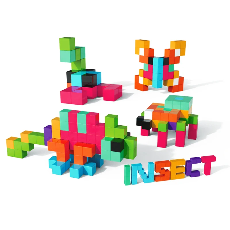 New Design Magnetic Building Blocks 3D Magnetic Cubes For Kids Preschool Educational Toys
