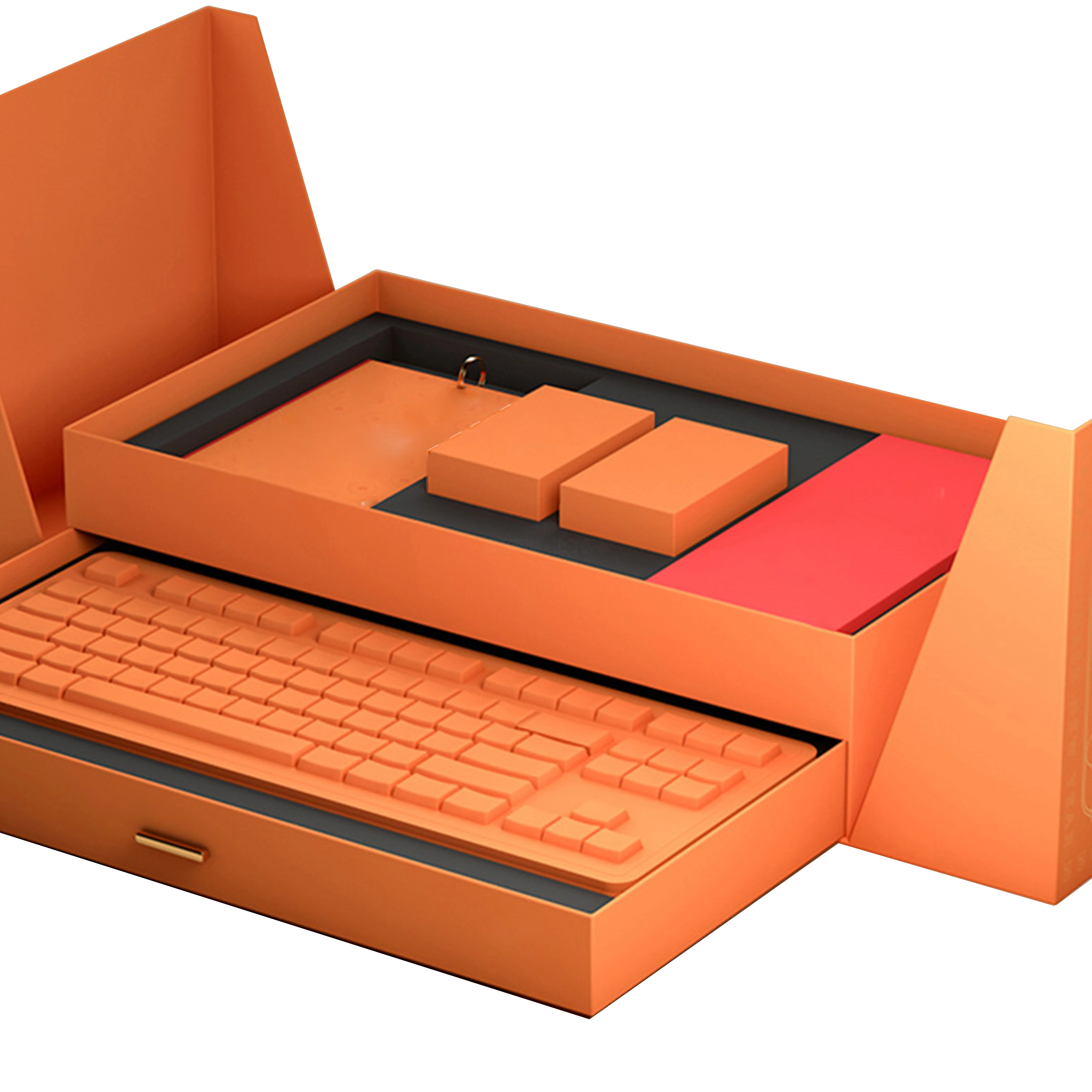 Customized cardboard tiered layer gift boxes computer keyboard electronic product paper box
