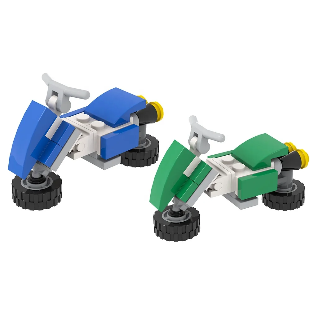 MOC1224 Mario Motorcycle Creative Series Building Blocks Game Transportations Decoration DIY Assembly Bricks Kids Toys MOC1225