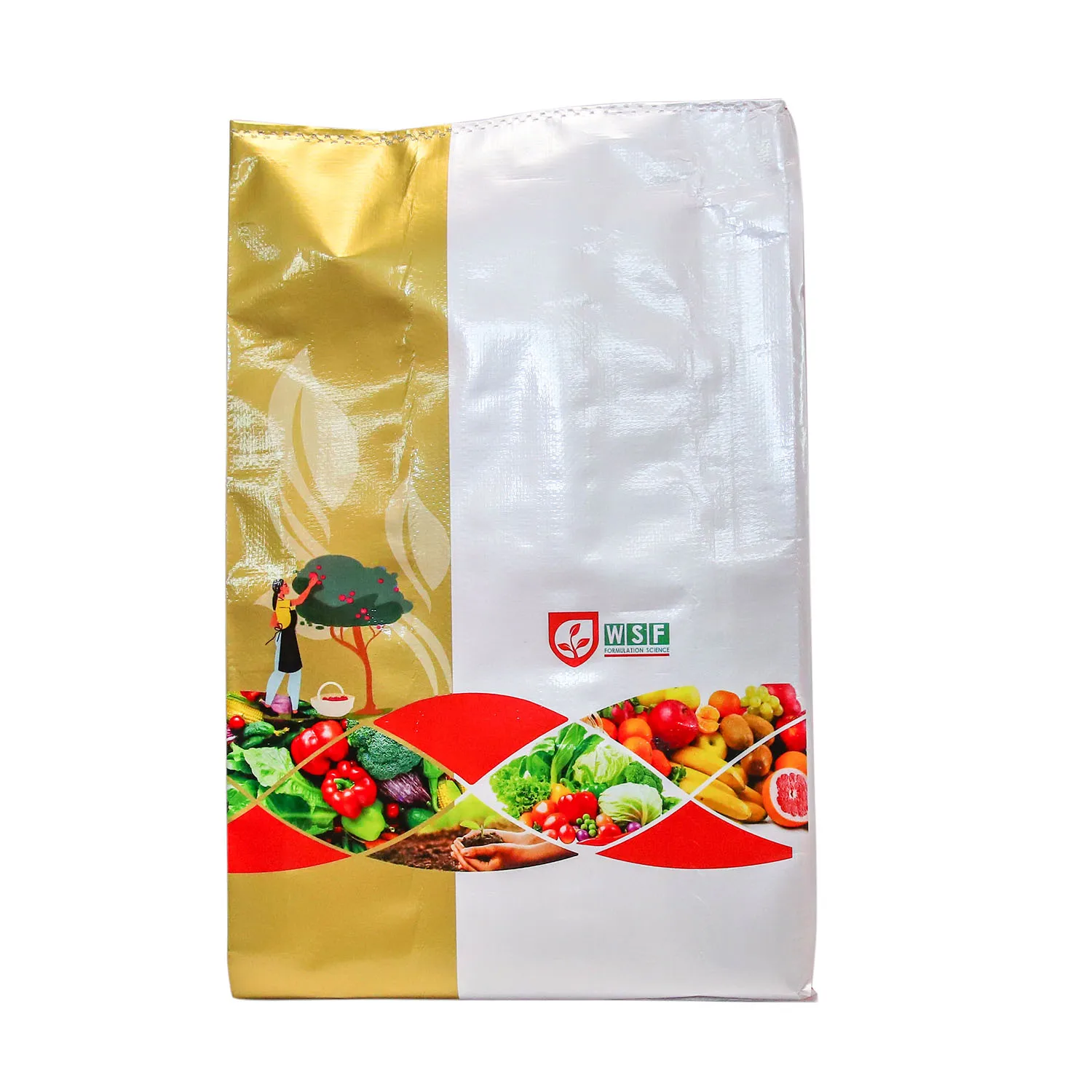 Empty bopp laminated plastic polypropylene pp woven sack soil bag 25kg 50kg urea organic fertilizer packing bag with pe linner