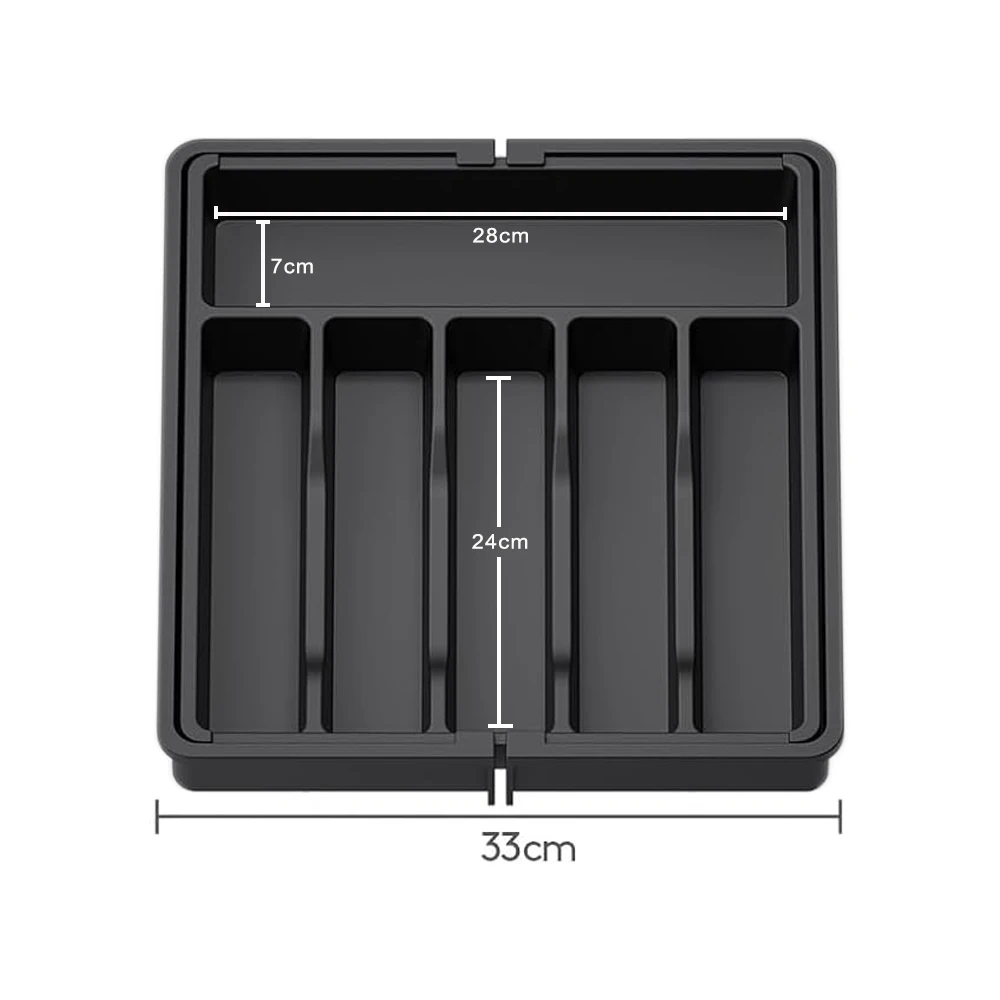 Silverware Drawer Organizer Steel Tableware Spoons Forks Knives Divider Aluminum Utensil Tray Holder for Home and Kitchen