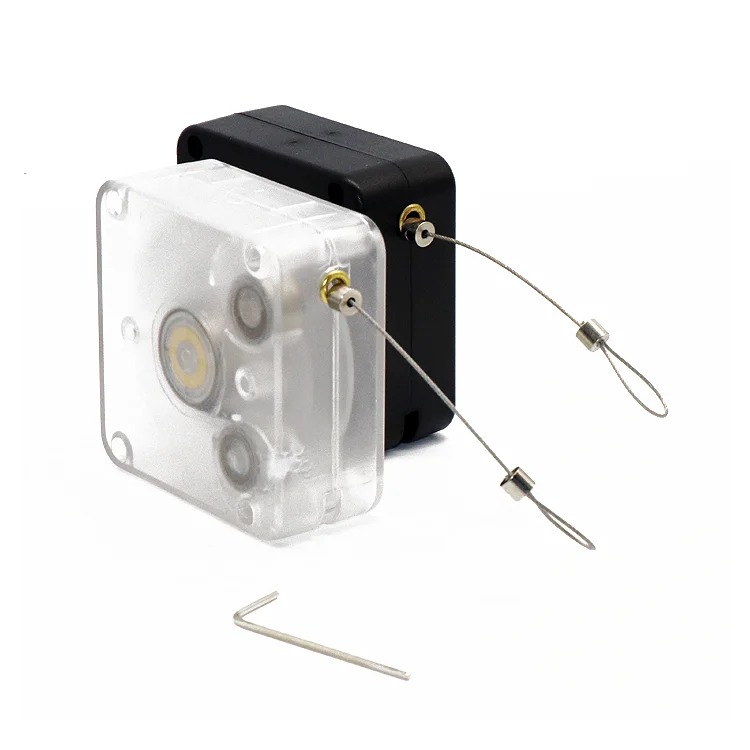 Квадратная противокражная Тяговая коробка с регулируемым концом петли для лассо от металлического замка шестигранный ключ