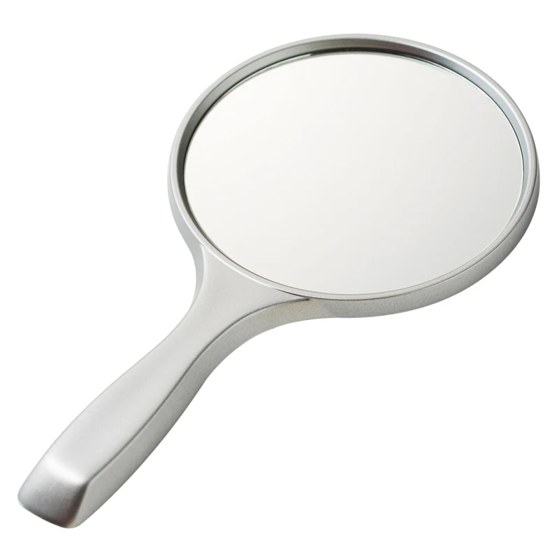 
Высококачественное небьющееся легкое полимерное ручное косметическое зеркало с ручкой 