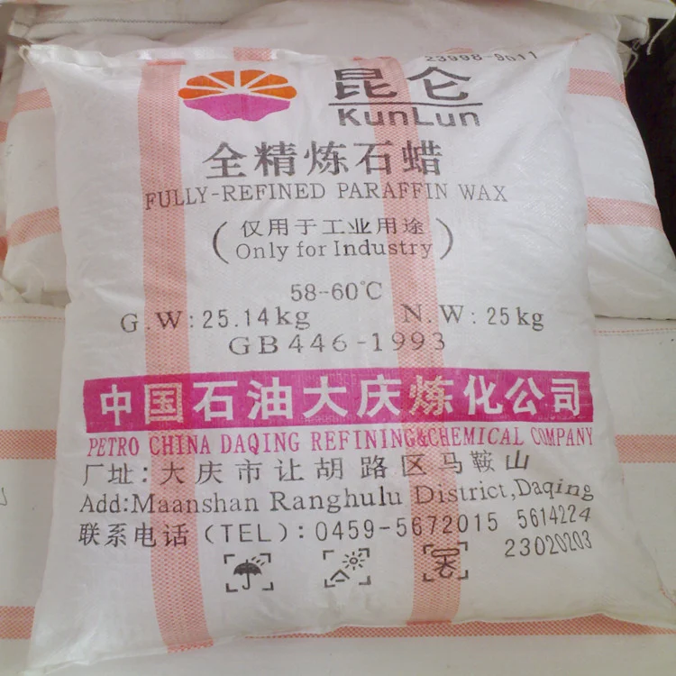 Factory Direct Selling Best Price Fully Refined Paraffin Wax 58-60,