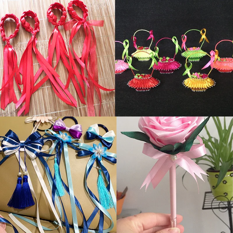 Hot Sale Mixed Colors 1*22 Cm Single Sided Double Sided Polyester Silk Ribbon Wholesale Ribbon Supplier