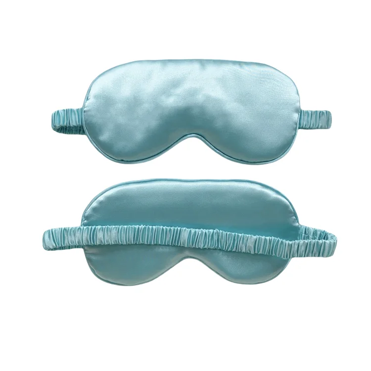 2024 Wholesale Large Size Luxury Soft Smooth Printed Silk Eye Mask Sleep Beauty Eye Mask