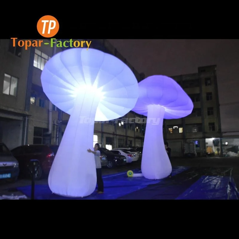 Giant Inflatable Outdoor Decorative Led Lighting Colorful Mushroom Modal Inflatable Decoration For Outdoor Stage
