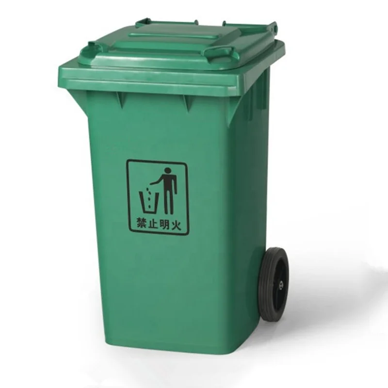 Wholesale Environment-Friendly 100l/120l Wheeled Plastic Garbage Can Large Outdoor Garbage Can