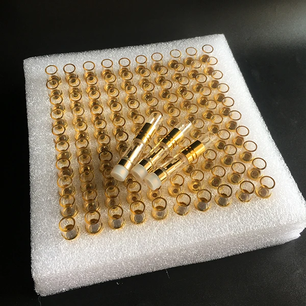 
2020 Hot selling for thick oil 2.0mm 1.6mm refillable 510 thread glass tip ceramic cbd atomizer gold cbd glass vape cartridge 